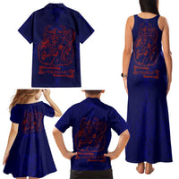 Valhalla Warrior Viking Family Matching Tank Maxi Dress and Hawaiian Shirt with Axes and Norse Symbols Norse Mythology Tribute - Wonder Print Shop