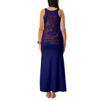 Valhalla Warrior Viking Family Matching Tank Maxi Dress and Hawaiian Shirt with Axes and Norse Symbols Norse Mythology Tribute - Wonder Print Shop