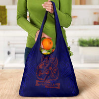 Valhalla Warrior Viking Grocery Bag with Axes and Norse Symbols Norse Mythology Tribute - Wonder Print Shop