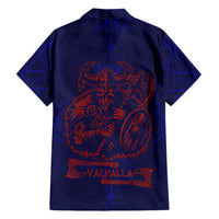 Valhalla Warrior Viking Hawaiian Shirt with Axes and Norse Symbols Norse Mythology Tribute - Wonder Print Shop