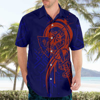 Valhalla Warrior Viking Hawaiian Shirt with Axes and Norse Symbols Norse Mythology Tribute - Wonder Print Shop