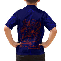 Valhalla Warrior Viking Hawaiian Shirt with Axes and Norse Symbols Norse Mythology Tribute - Wonder Print Shop