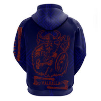 Valhalla Warrior Viking Hoodie with Axes and Norse Symbols Norse Mythology Tribute - Wonder Print Shop