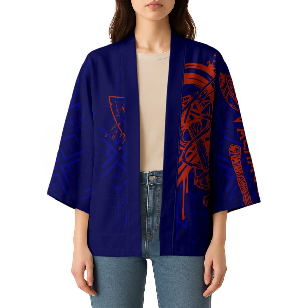 Valhalla Warrior Viking Kimono with Axes and Norse Symbols Norse Mythology Tribute - Wonder Print Shop