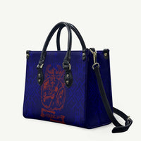 Valhalla Warrior Viking Leather Bag with Axes and Norse Symbols Norse Mythology Tribute - Wonder Print Shop