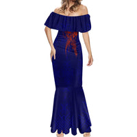 Valhalla Warrior Viking Mermaid Dress with Axes and Norse Symbols Norse Mythology Tribute - Wonder Print Shop