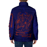 Valhalla Warrior Viking Padded Jacket with Axes and Norse Symbols Norse Mythology Tribute - Wonder Print Shop