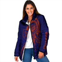 Valhalla Warrior Viking Padded Jacket with Axes and Norse Symbols Norse Mythology Tribute - Wonder Print Shop