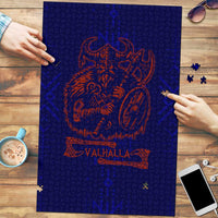 Valhalla Warrior Viking Puzzle with Axes and Norse Symbols Norse Mythology Tribute - Wonder Print Shop