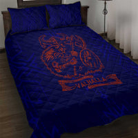 Valhalla Warrior Viking Quilt Bed Set with Axes and Norse Symbols Norse Mythology Tribute - Wonder Print Shop