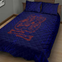 Valhalla Warrior Viking Quilt Bed Set with Axes and Norse Symbols Norse Mythology Tribute - Wonder Print Shop