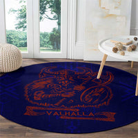 Valhalla Warrior Viking Round Carpet with Axes and Norse Symbols Norse Mythology Tribute - Wonder Print Shop