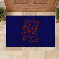 Valhalla Warrior Viking Rubber Doormat with Axes and Norse Symbols Norse Mythology Tribute - Wonder Print Shop