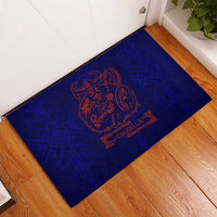 Valhalla Warrior Viking Rubber Doormat with Axes and Norse Symbols Norse Mythology Tribute - Wonder Print Shop