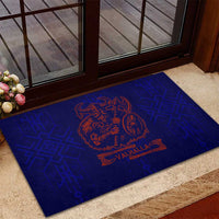 Valhalla Warrior Viking Rubber Doormat with Axes and Norse Symbols Norse Mythology Tribute - Wonder Print Shop
