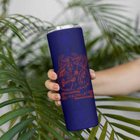 Valhalla Warrior Viking Skinny Tumbler with Axes and Norse Symbols Norse Mythology Tribute - Wonder Print Shop