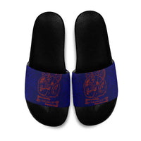 Valhalla Warrior Viking Slide Sandals with Axes and Norse Symbols Norse Mythology Tribute - Wonder Print Shop