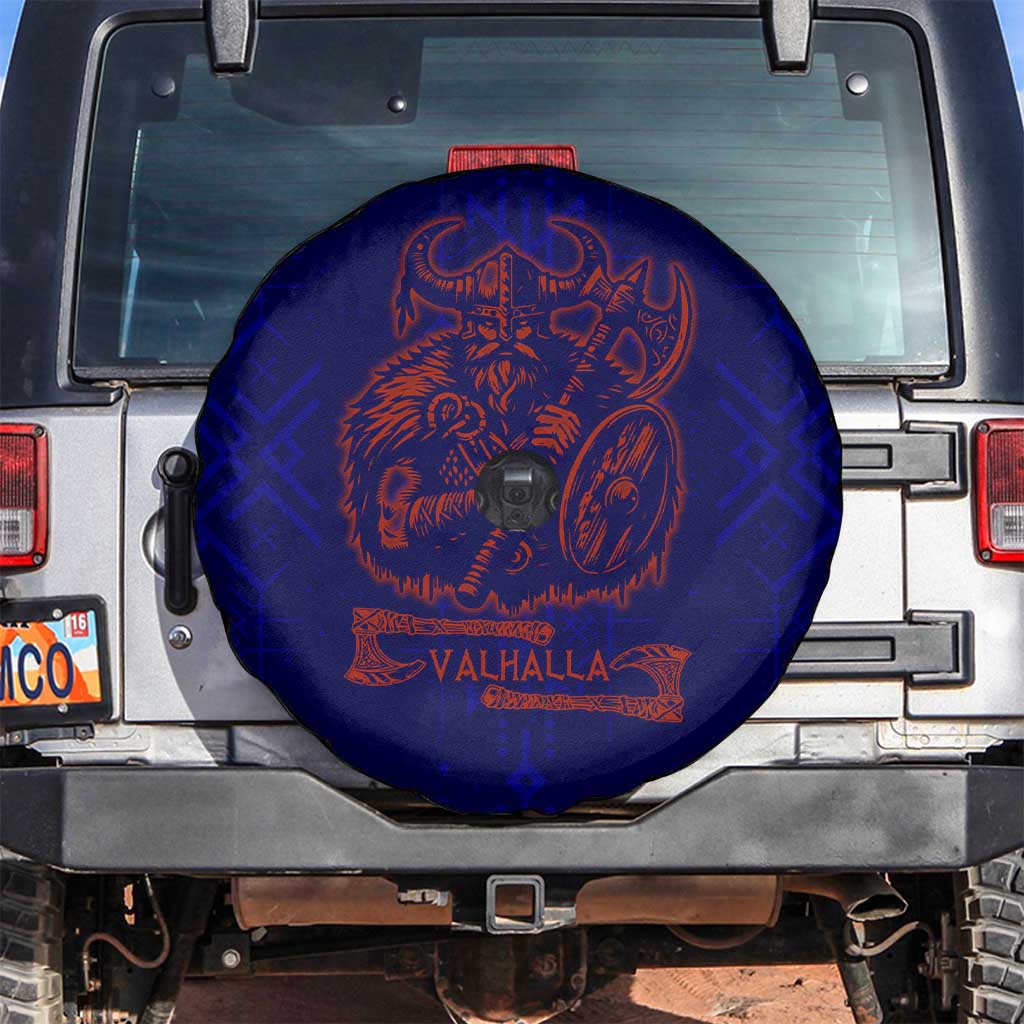 Valhalla Warrior Viking Spare Tire Cover with Axes and Norse Symbols Norse Mythology Tribute - Wonder Print Shop