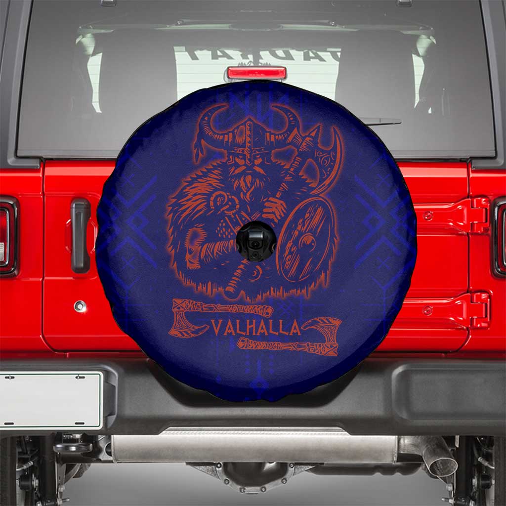 Valhalla Warrior Viking Spare Tire Cover with Axes and Norse Symbols Norse Mythology Tribute - Wonder Print Shop