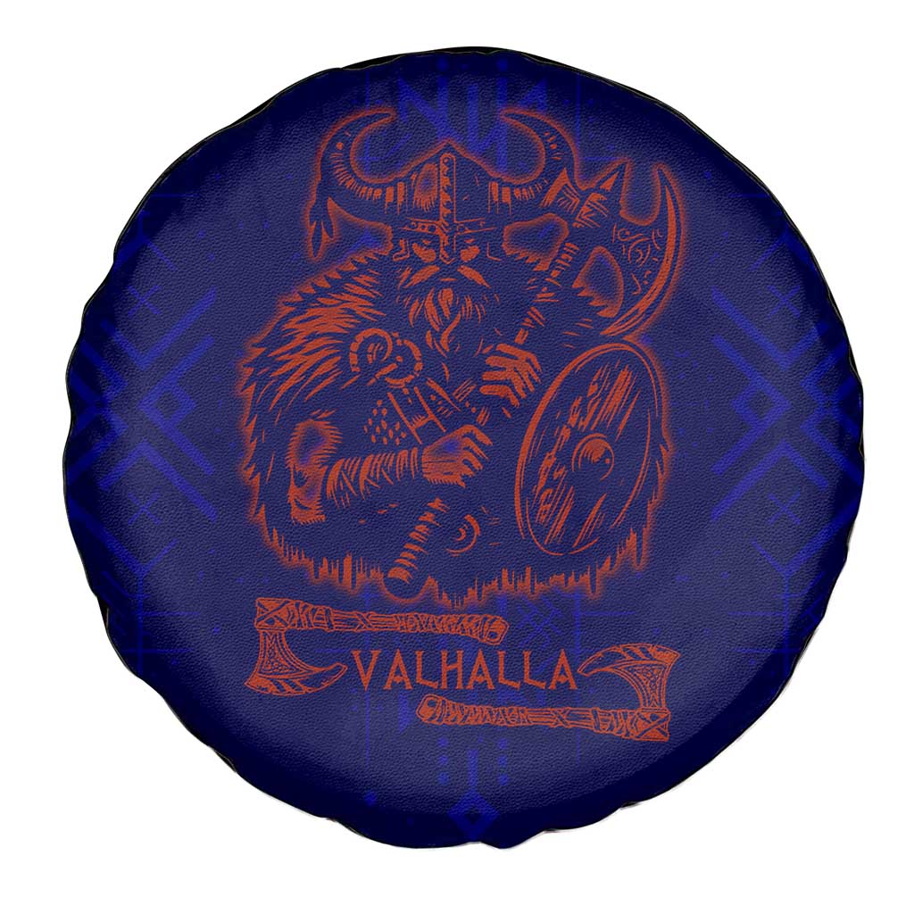 Valhalla Warrior Viking Spare Tire Cover with Axes and Norse Symbols Norse Mythology Tribute - Wonder Print Shop