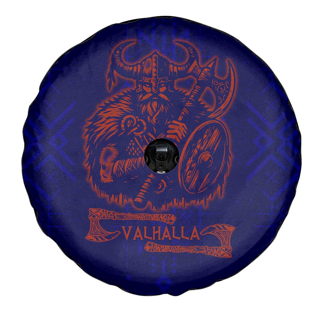 Valhalla Warrior Viking Spare Tire Cover with Axes and Norse Symbols Norse Mythology Tribute - Wonder Print Shop