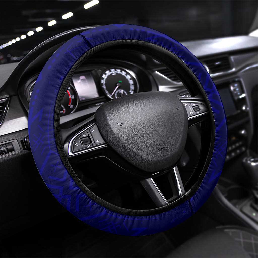 Valhalla Warrior Viking Steering Wheel Cover with Axes and Norse Symbols Norse Mythology Tribute - Wonder Print Shop