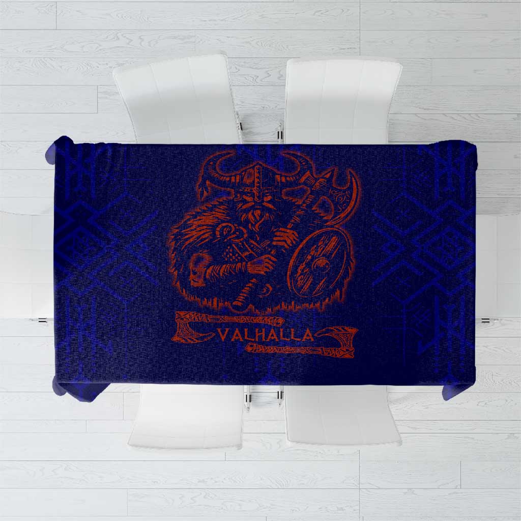 Valhalla Warrior Viking Tablecloth with Axes and Norse Symbols Norse Mythology Tribute - Wonder Print Shop