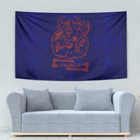 Valhalla Warrior Viking Tapestry with Axes and Norse Symbols Norse Mythology Tribute - Wonder Print Shop