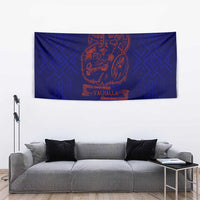 Valhalla Warrior Viking Tapestry with Axes and Norse Symbols Norse Mythology Tribute - Wonder Print Shop