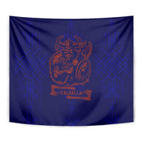 Valhalla Warrior Viking Tapestry with Axes and Norse Symbols Norse Mythology Tribute - Wonder Print Shop