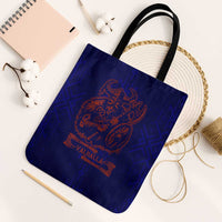 Valhalla Warrior Viking Tote Bag with Axes and Norse Symbols Norse Mythology Tribute - Wonder Print Shop