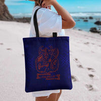 Valhalla Warrior Viking Tote Bag with Axes and Norse Symbols Norse Mythology Tribute - Wonder Print Shop