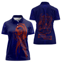 Valhalla Warrior Viking Women Polo Shirt with Axes and Norse Symbols Norse Mythology Tribute - Wonder Print Shop