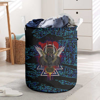 Odin Raven Viking Laundry Basket with Valknut and Runes Norse Mythology and Magic Tribute - Wonder Print Shop