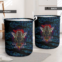 Odin Raven Viking Laundry Basket with Valknut and Runes Norse Mythology and Magic Tribute - Wonder Print Shop