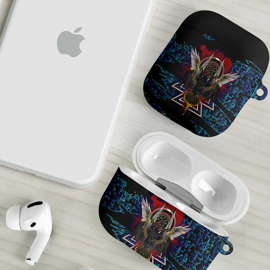 Odin Raven Viking AirPods Case with Valknut and Runes Norse Mythology and Magic Tribute - Wonder Print Shop