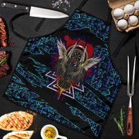 Odin Raven Viking Apron with Valknut and Runes Norse Mythology and Magic Tribute - Wonder Print Shop