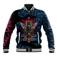 Odin Raven Viking Baseball Jacket with Valknut and Runes Norse Mythology and Magic Tribute - Wonder Print Shop