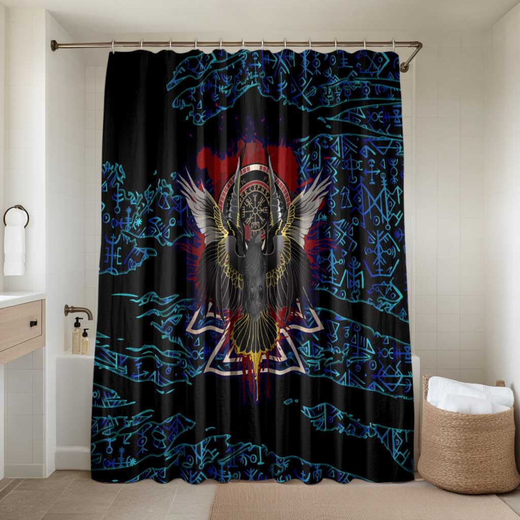 Odin Raven Viking Bathroom Set with Valknut and Runes Norse Mythology and Magic Tribute - Wonder Print Shop