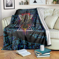 Odin Raven Viking Blanket with Valknut and Runes Norse Mythology and Magic Tribute - Wonder Print Shop