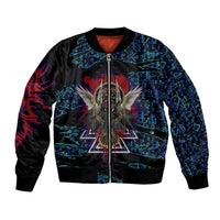 Odin Raven Viking Bomber Jacket with Valknut and Runes Norse Mythology and Magic Tribute - Wonder Print Shop