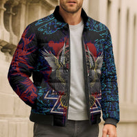 Odin Raven Viking Bomber Puffer Jacket with Valknut and Runes Norse Mythology and Magic Tribute - Wonder Print Shop