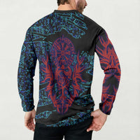 Odin Raven Viking Button Sweatshirt with Valknut and Runes Norse Mythology and Magic Tribute - Wonder Print Shop