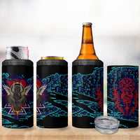 Odin Raven Viking 4 in 1 Can Cooler Tumbler with Valknut and Runes Norse Mythology and Magic Tribute - Wonder Print Shop