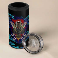 Odin Raven Viking 4 in 1 Can Cooler Tumbler with Valknut and Runes Norse Mythology and Magic Tribute - Wonder Print Shop