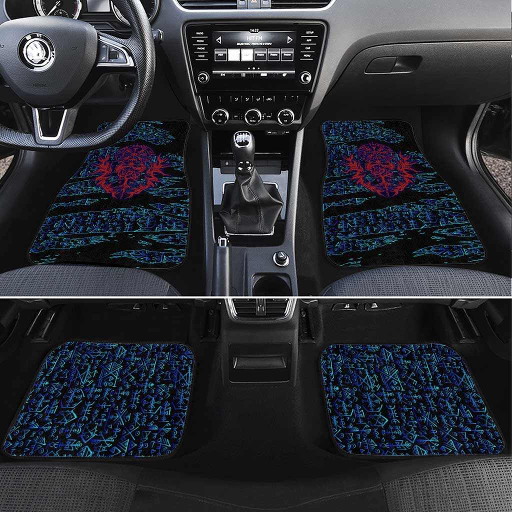 Odin Raven Viking Car Mats with Valknut and Runes Norse Mythology and Magic Tribute - Wonder Print Shop