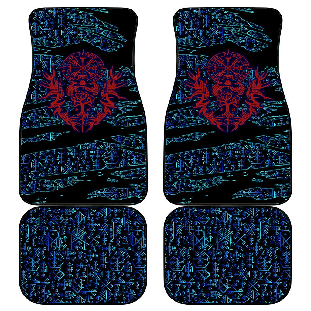 Odin Raven Viking Car Mats with Valknut and Runes Norse Mythology and Magic Tribute - Wonder Print Shop