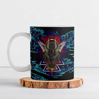 Odin Raven Viking Ceramic Mug with Valknut and Runes Norse Mythology and Magic Tribute - Wonder Print Shop