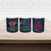 Odin Raven Viking Ceramic Mug with Valknut and Runes Norse Mythology and Magic Tribute - Wonder Print Shop