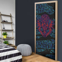 Odin Raven Viking Door Cover with Valknut and Runes Norse Mythology and Magic Tribute - Wonder Print Shop